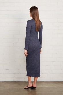 Metallic Rib Snap Front Dress