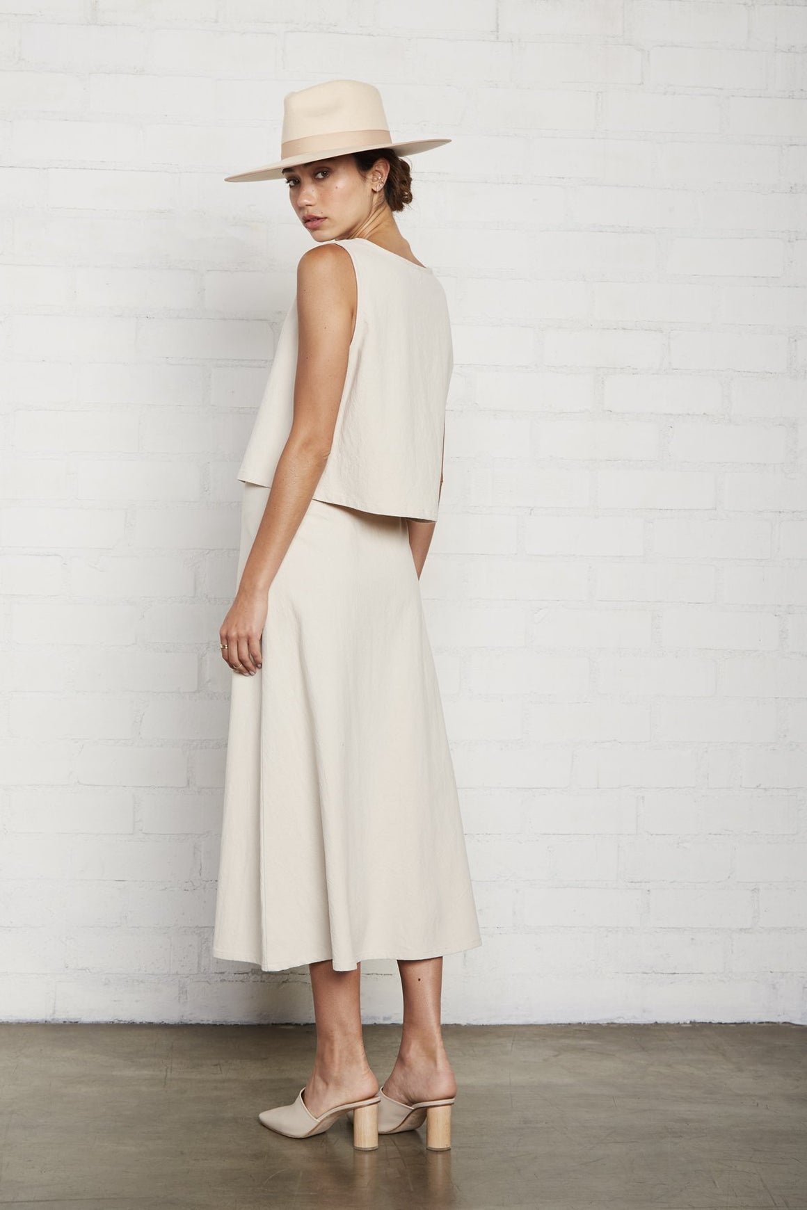 Linen Canvas Ainsley Skirt