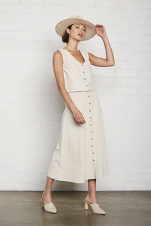 Linen Canvas Ainsley Skirt