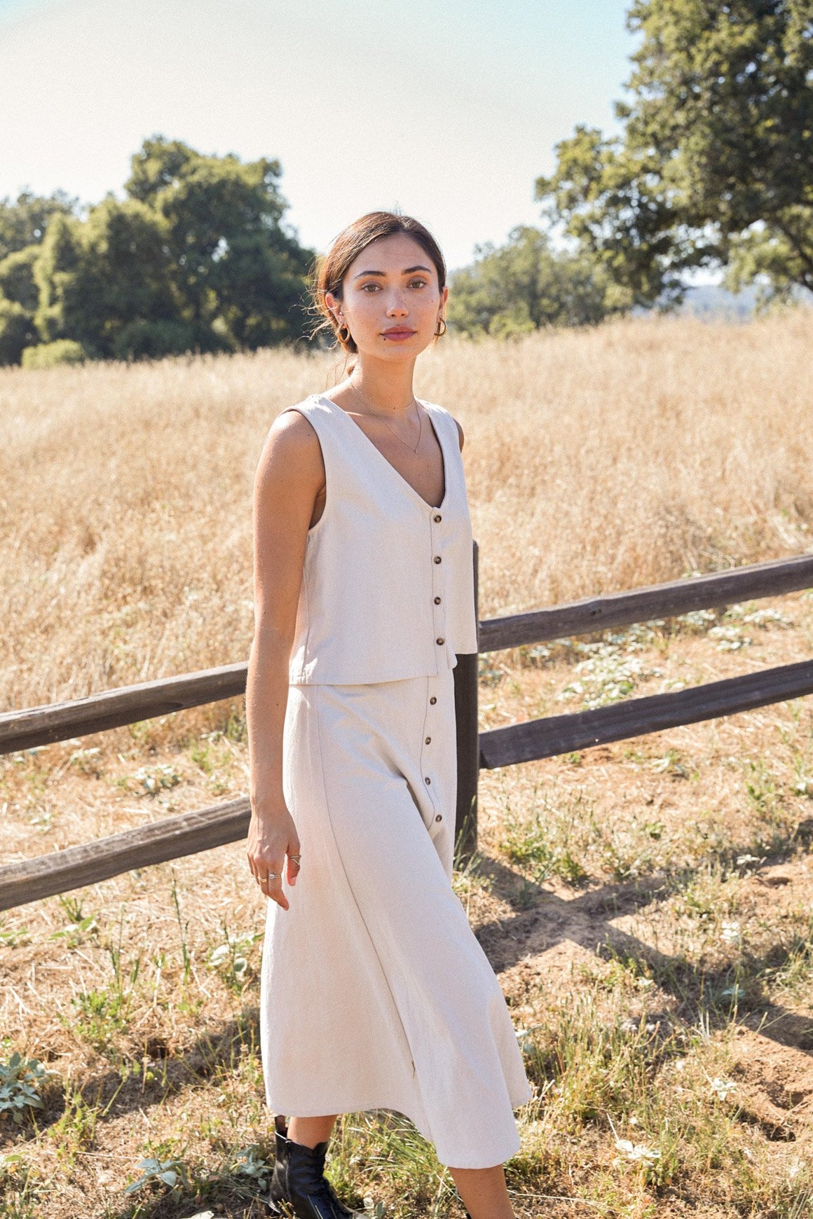 Linen Canvas Allison Tank