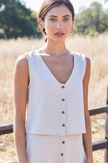 Linen Canvas Ainsley Skirt