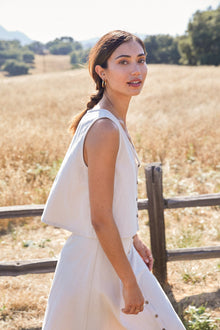 Linen Canvas Ainsley Skirt