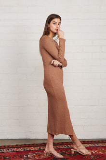 Metallic Rib Snap Front Dress