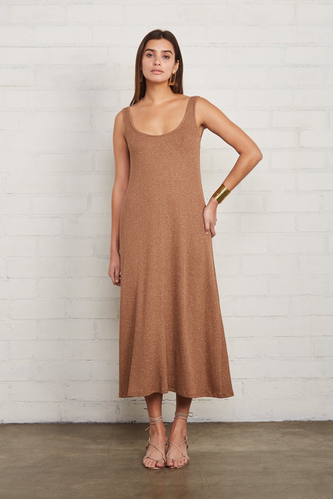 Metallic Rib Fiona Dress