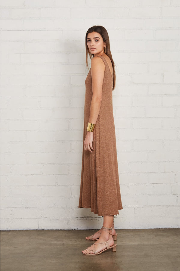 Metallic Rib Fiona Dress