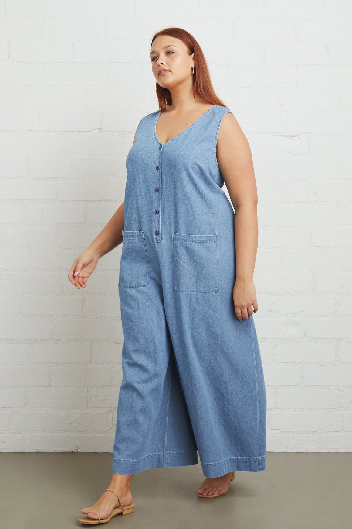 Cody Jumpsuit - Stonewash, Plus Size