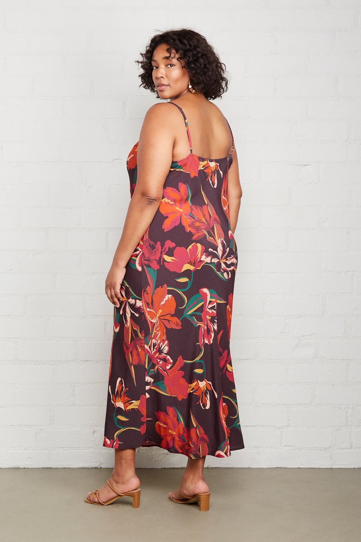 Crepe Bias Slip Dress - Plus Size