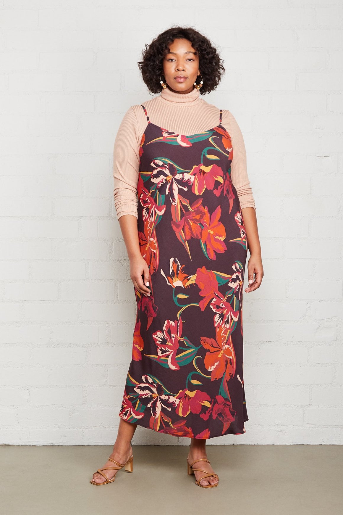 Crepe Bias Slip Dress - Plus Size