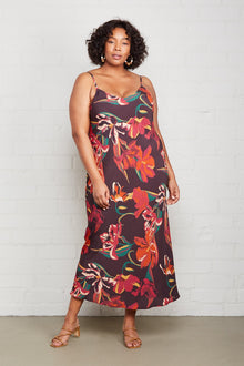 Crepe Bias Slip Dress - Plus Size