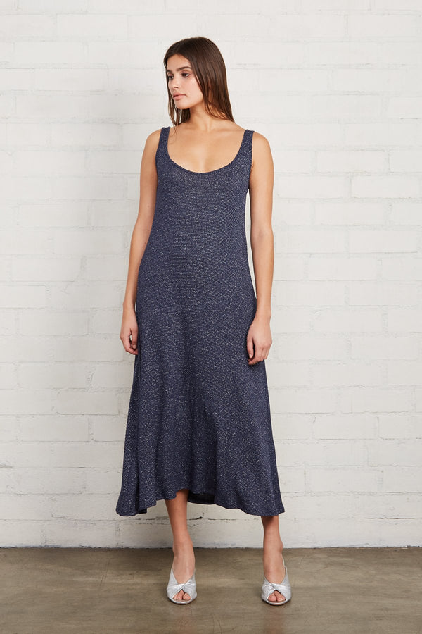 Metallic Rib Fiona Dress