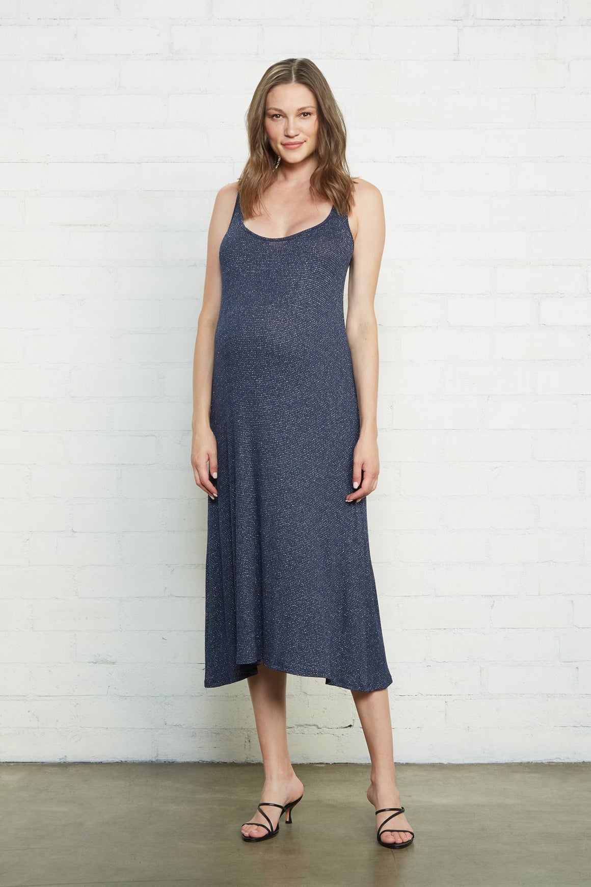 Metallic Rib Fiona Dress - Maternity