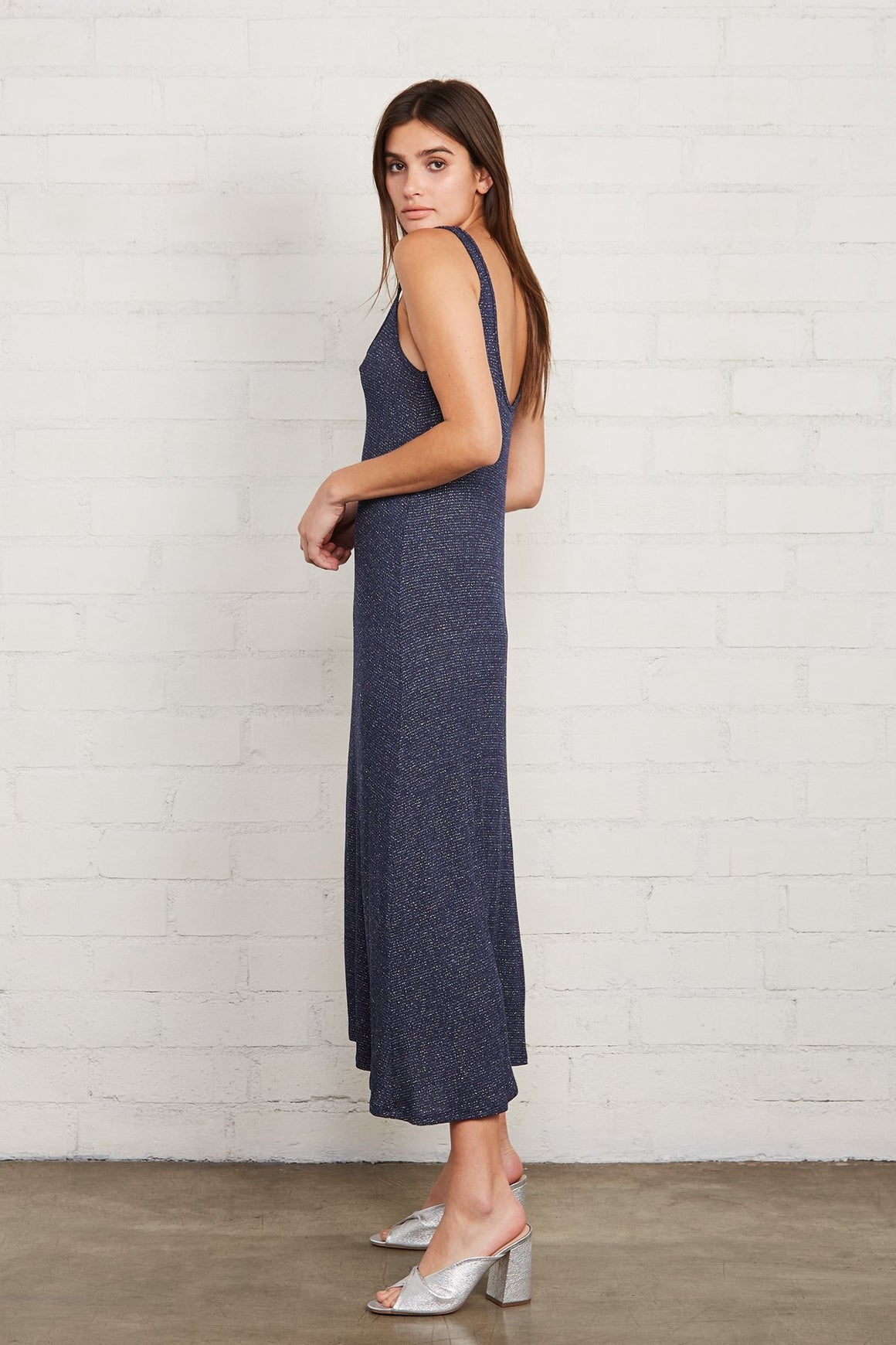 Metallic Rib Fiona Dress