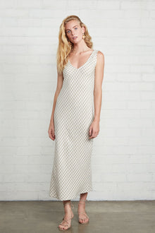 Linen Bias Dress - Gingham