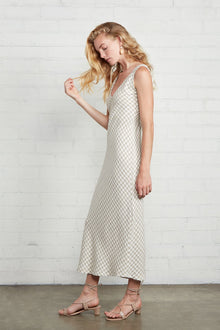 Linen Bias Dress - Gingham