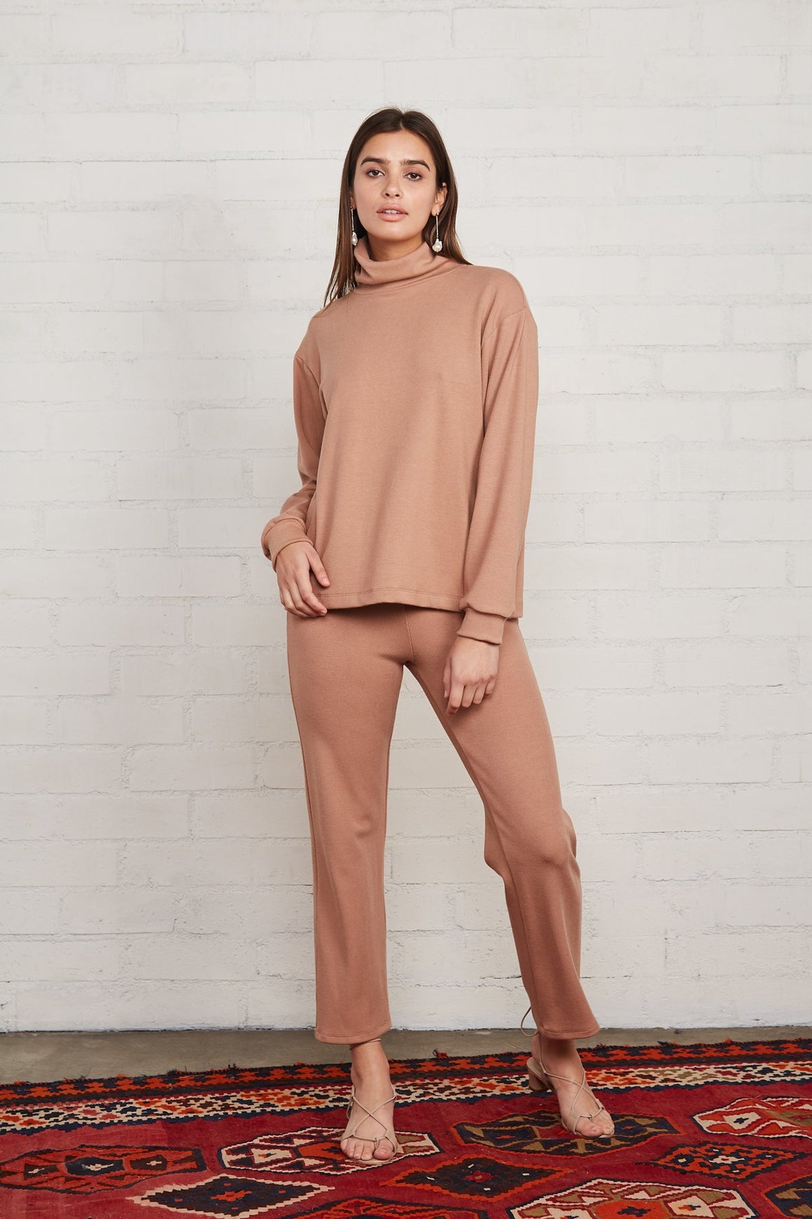 Luxe Rib Turtleneck Sweatshirt