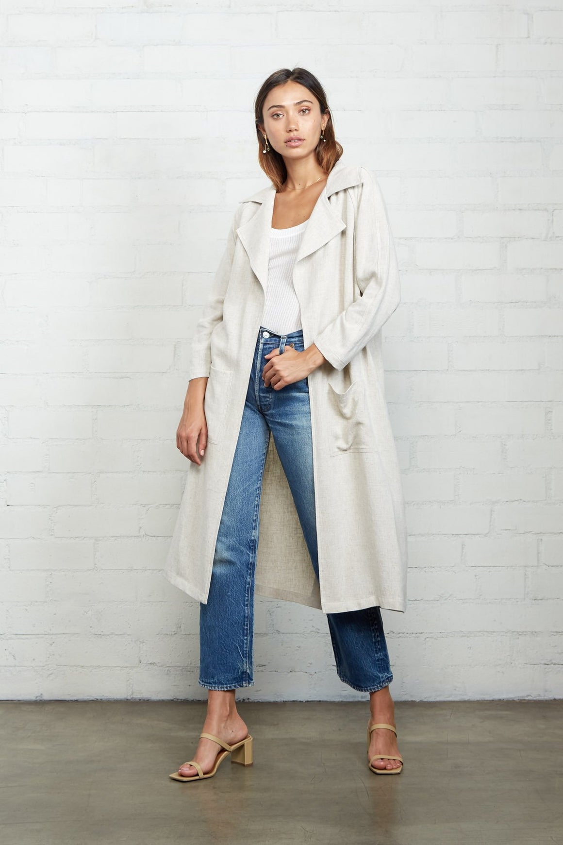 Linen Cary Trench