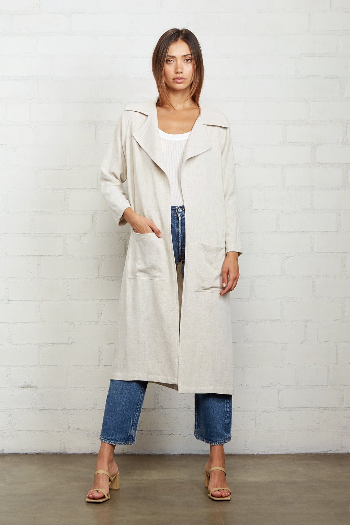 Linen Cary Trench