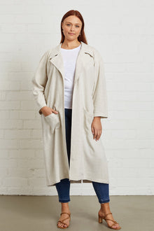 Linen Cary Trench - Plus Size