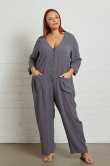 Linen Troy Jumpsuit - Plus Size