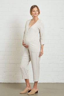 Linen Troy Jumpsuit - Maternity
