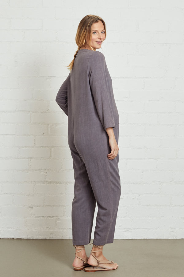 Linen Troy Jumpsuit - Maternity