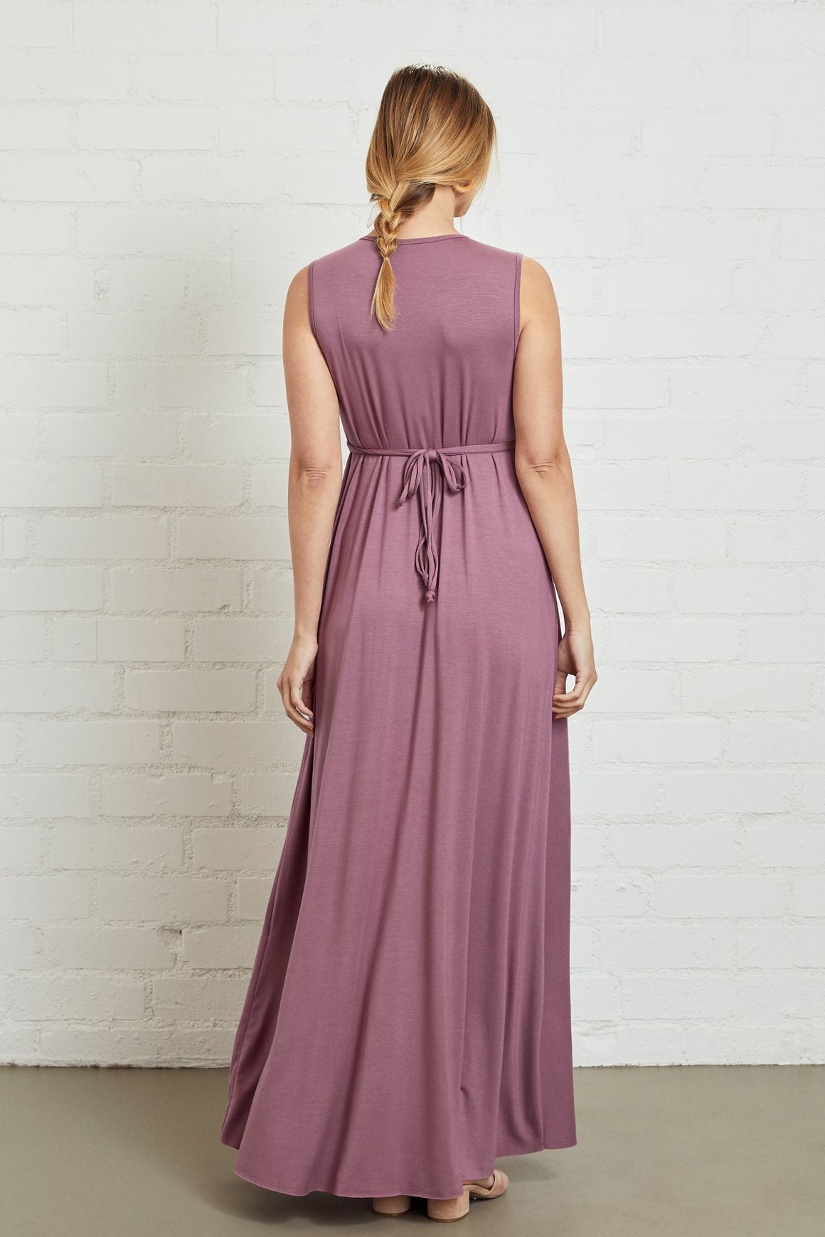 Long Sleeveless Caftan Dress - Maternity