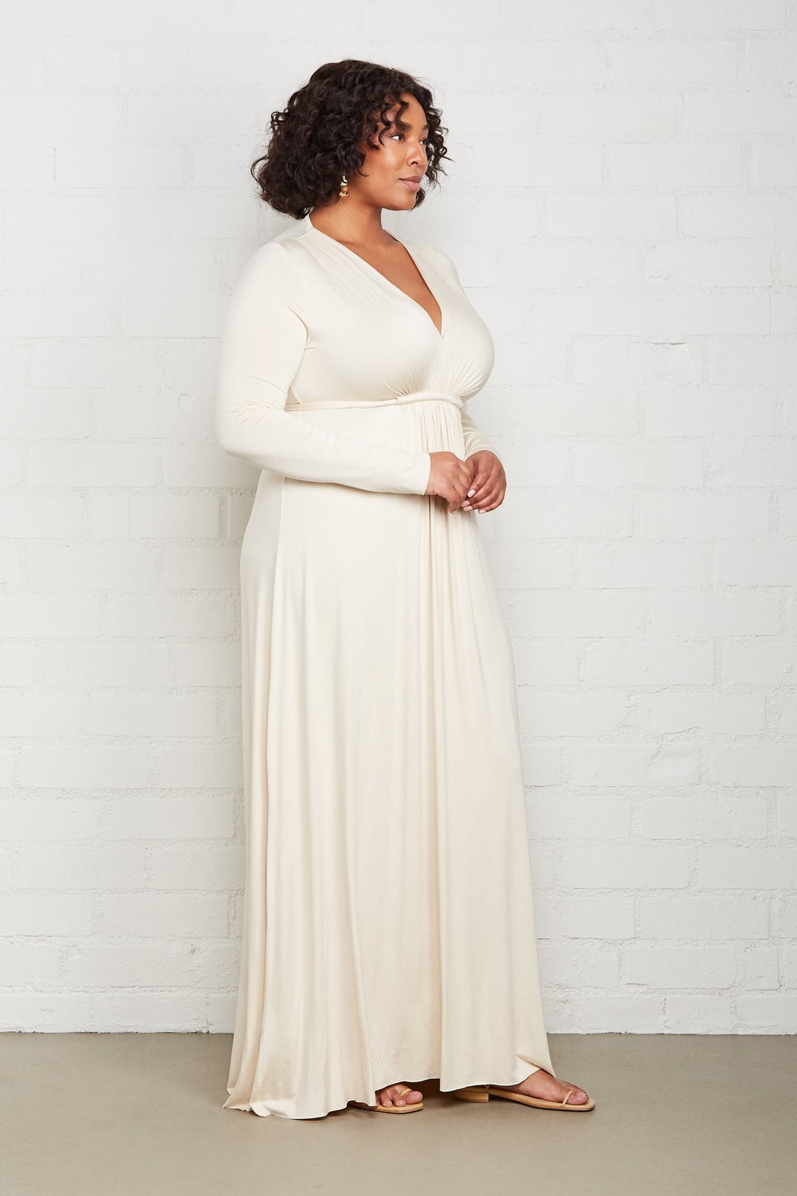 Long Sleeve Full Length Caftan - Plus Size