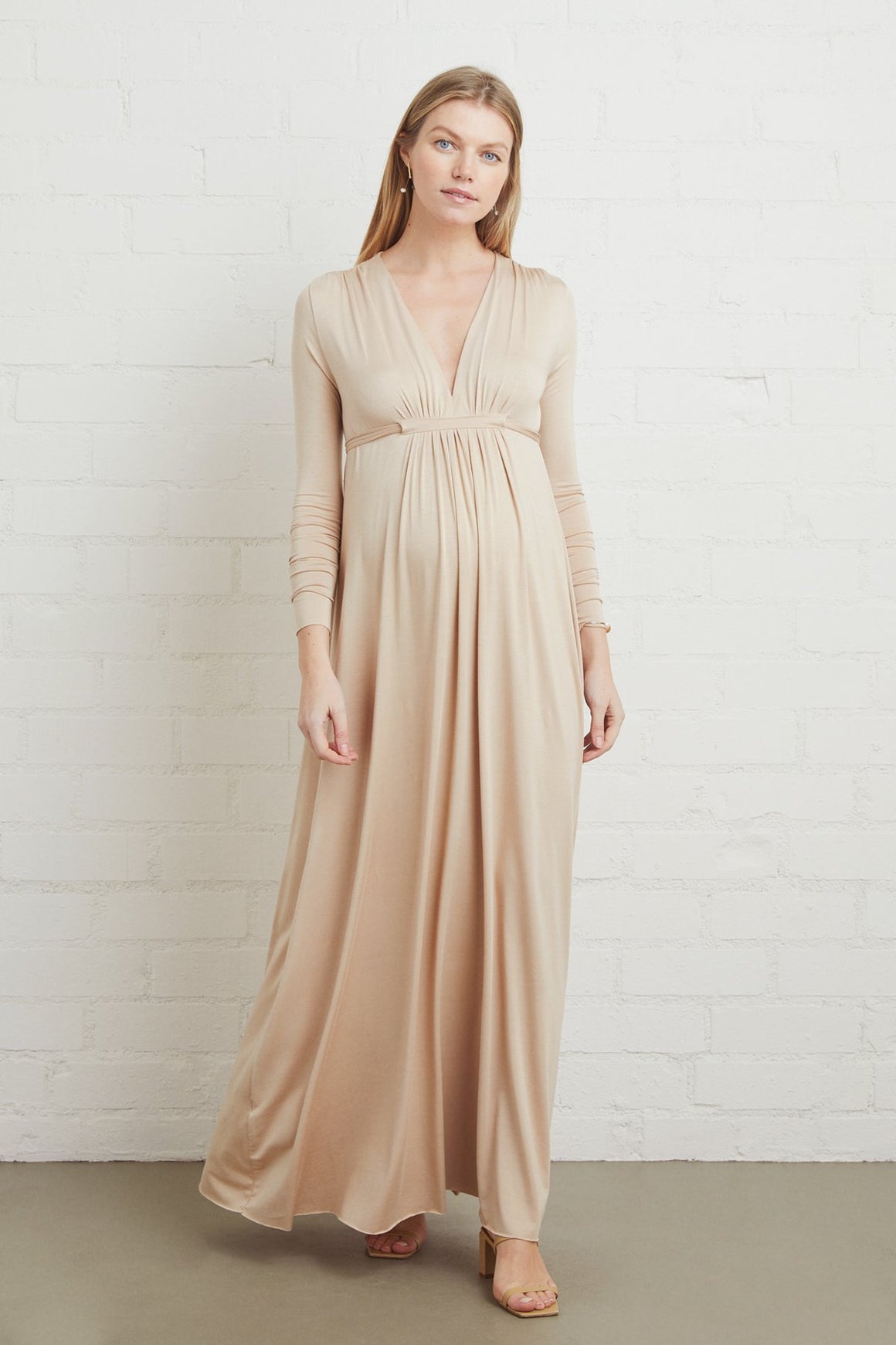 Long Sleeve Full Length Caftan - Maternity