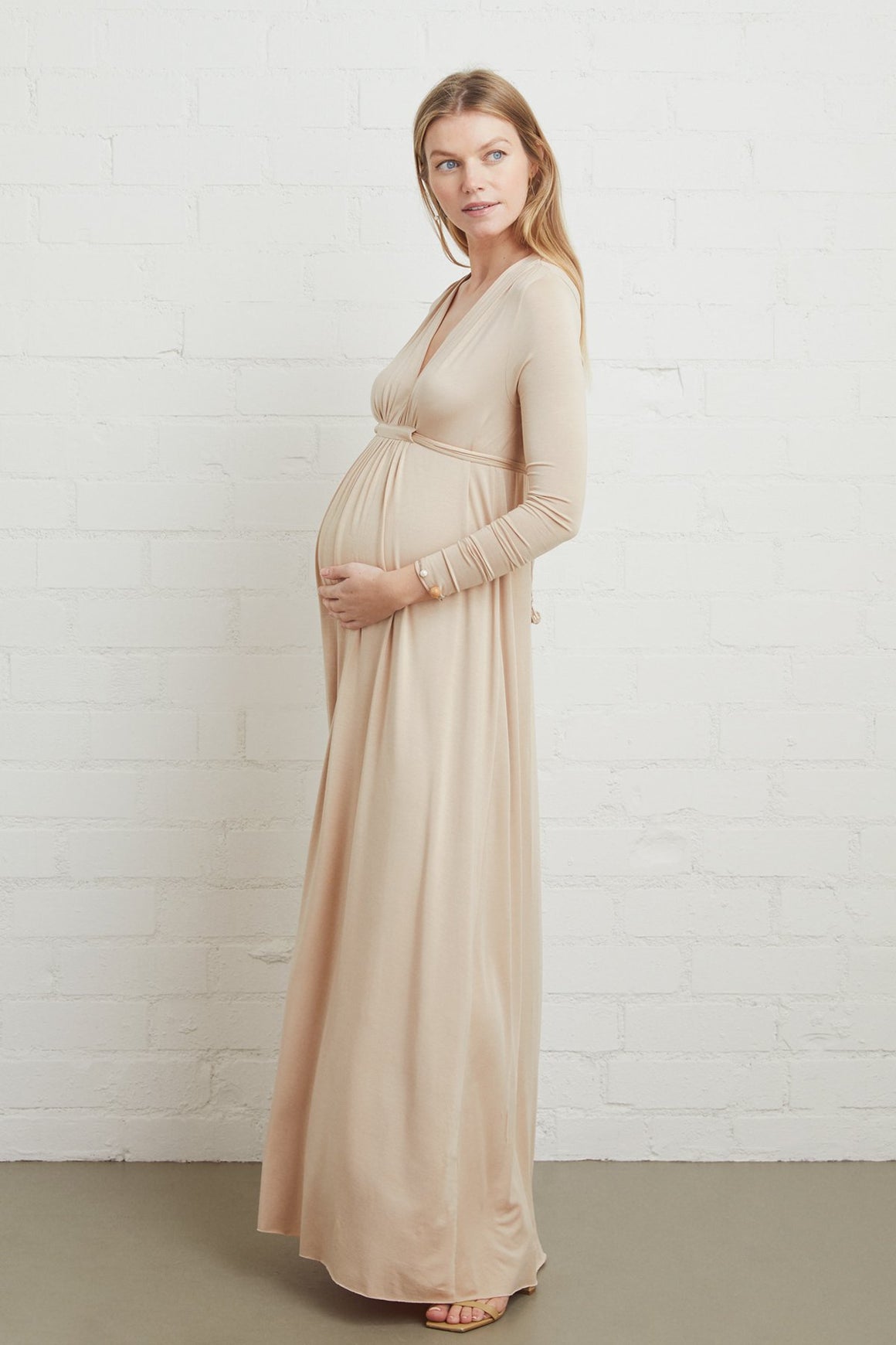 Long Sleeve Full Length Caftan - Maternity