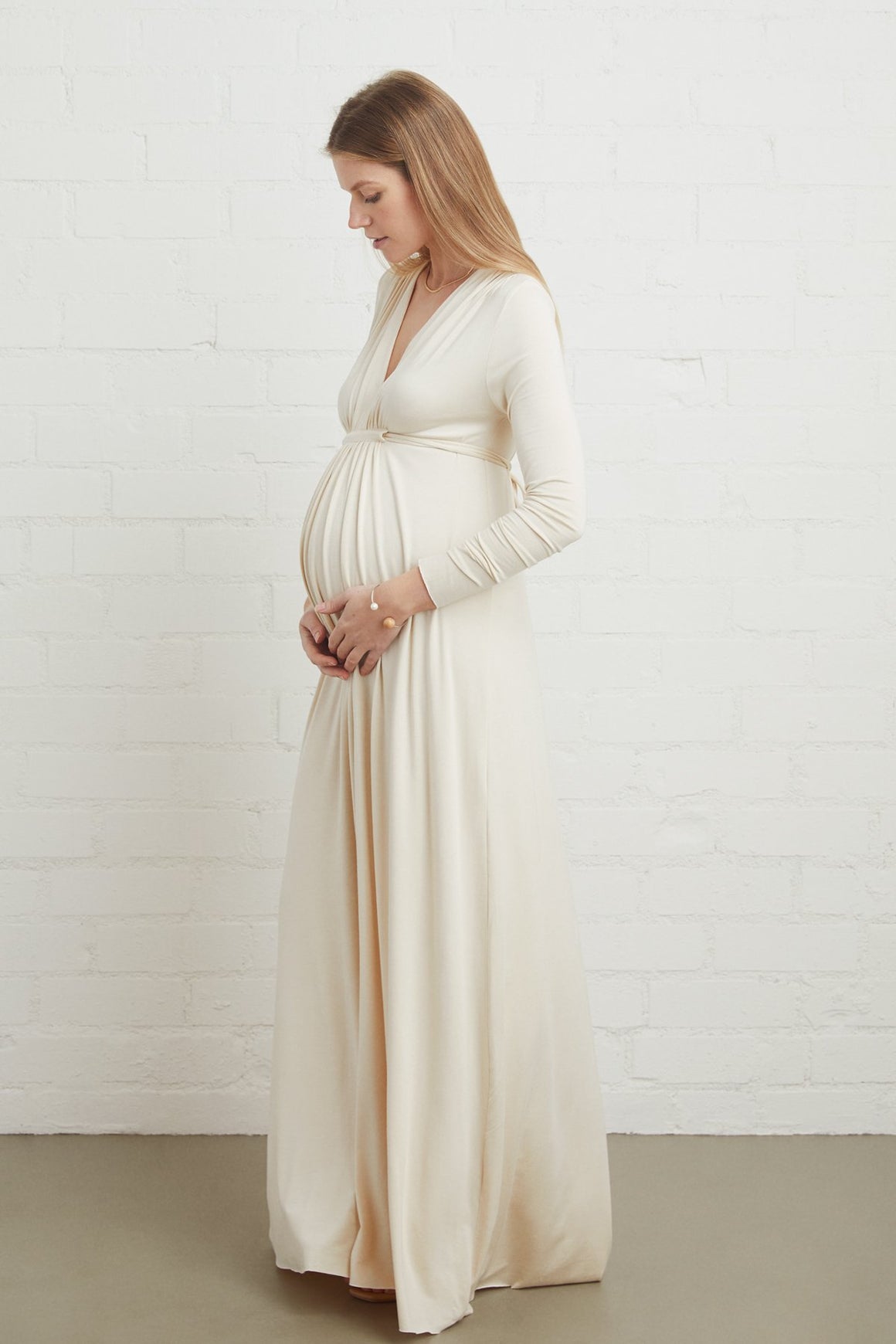 Long Sleeve Full Length Caftan - Maternity