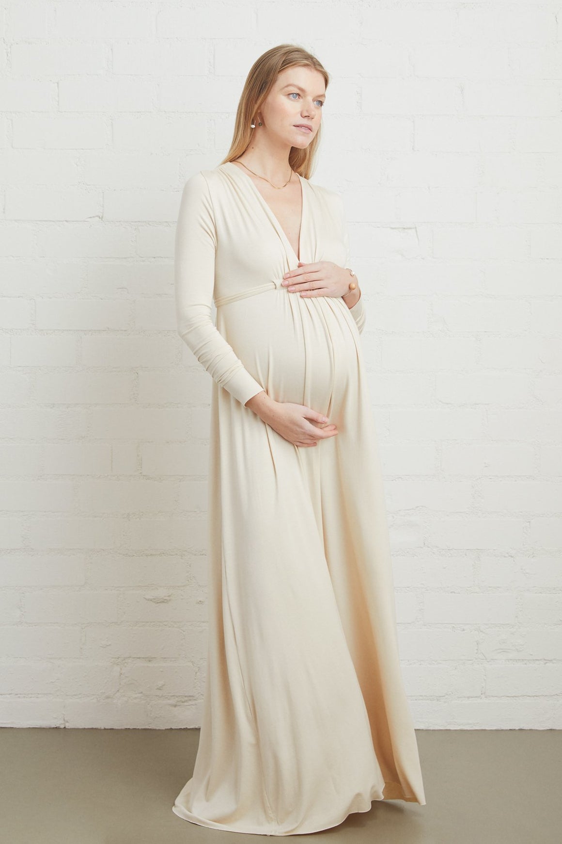 Long Sleeve Full Length Caftan - Maternity