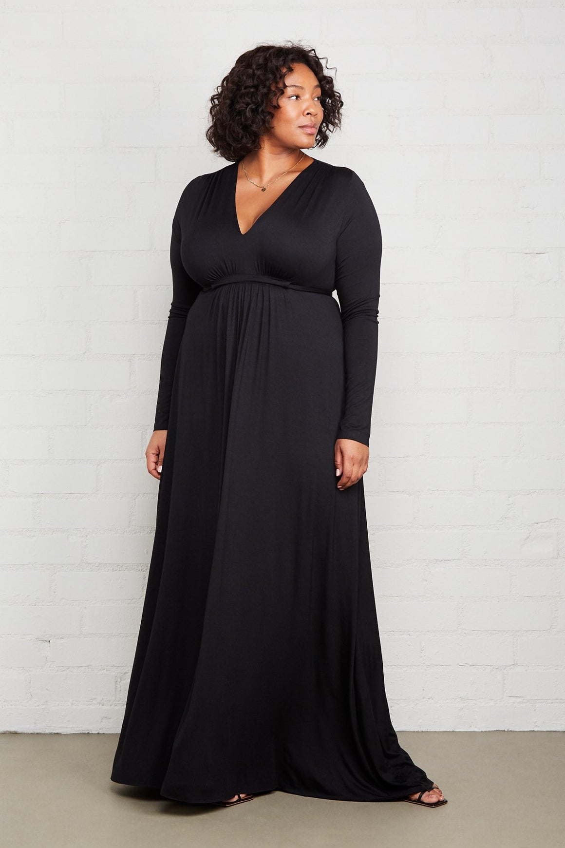 Long Sleeve Full Length Caftan - Plus Size