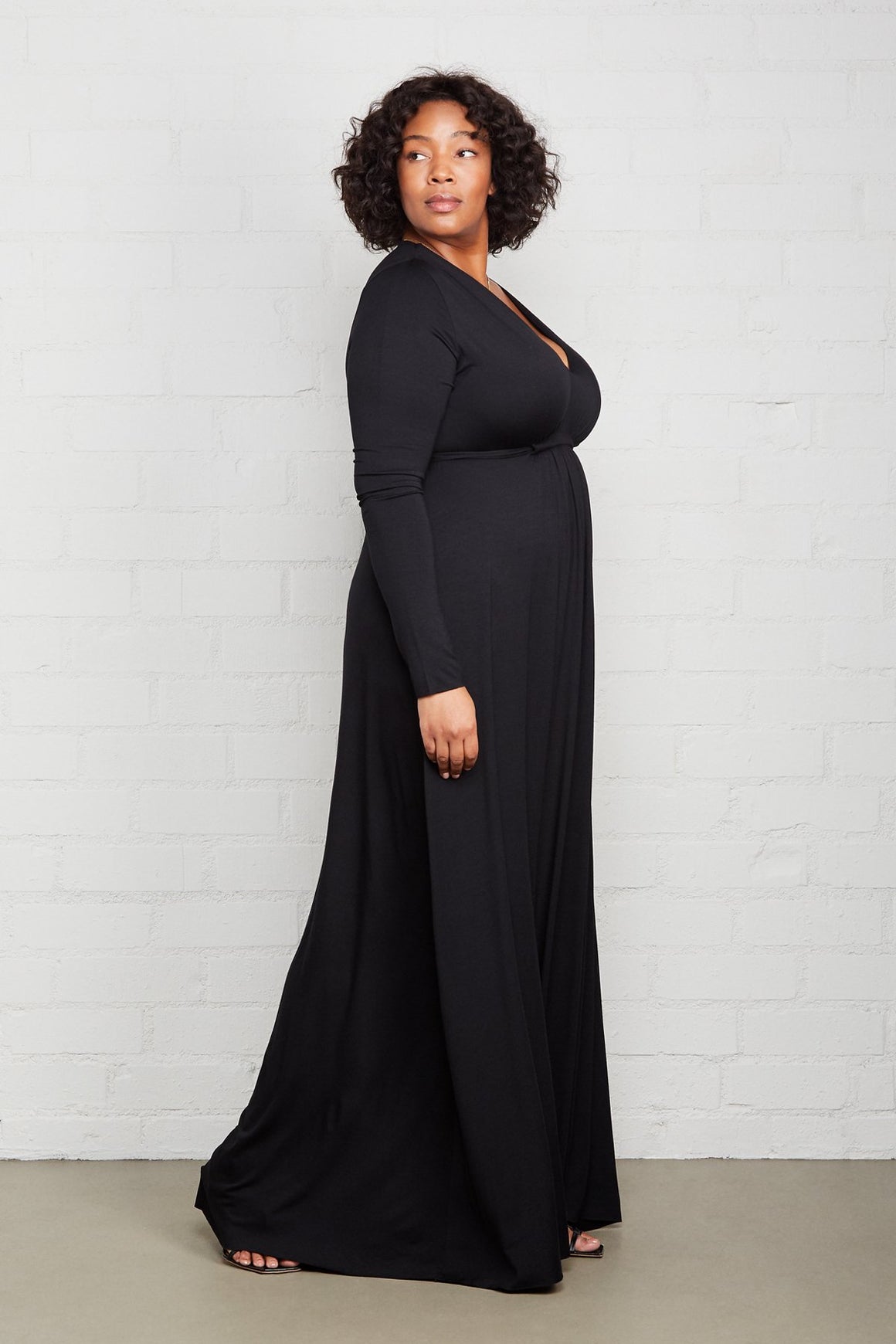 Long Sleeve Full Length Caftan - Plus Size
