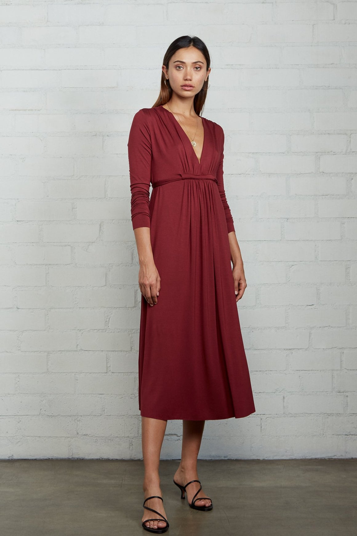 Long Sleeve Mid-Length Caftan Dress
