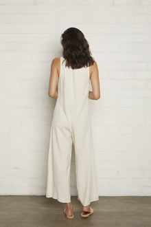 Linen Button Front Jumpsuit