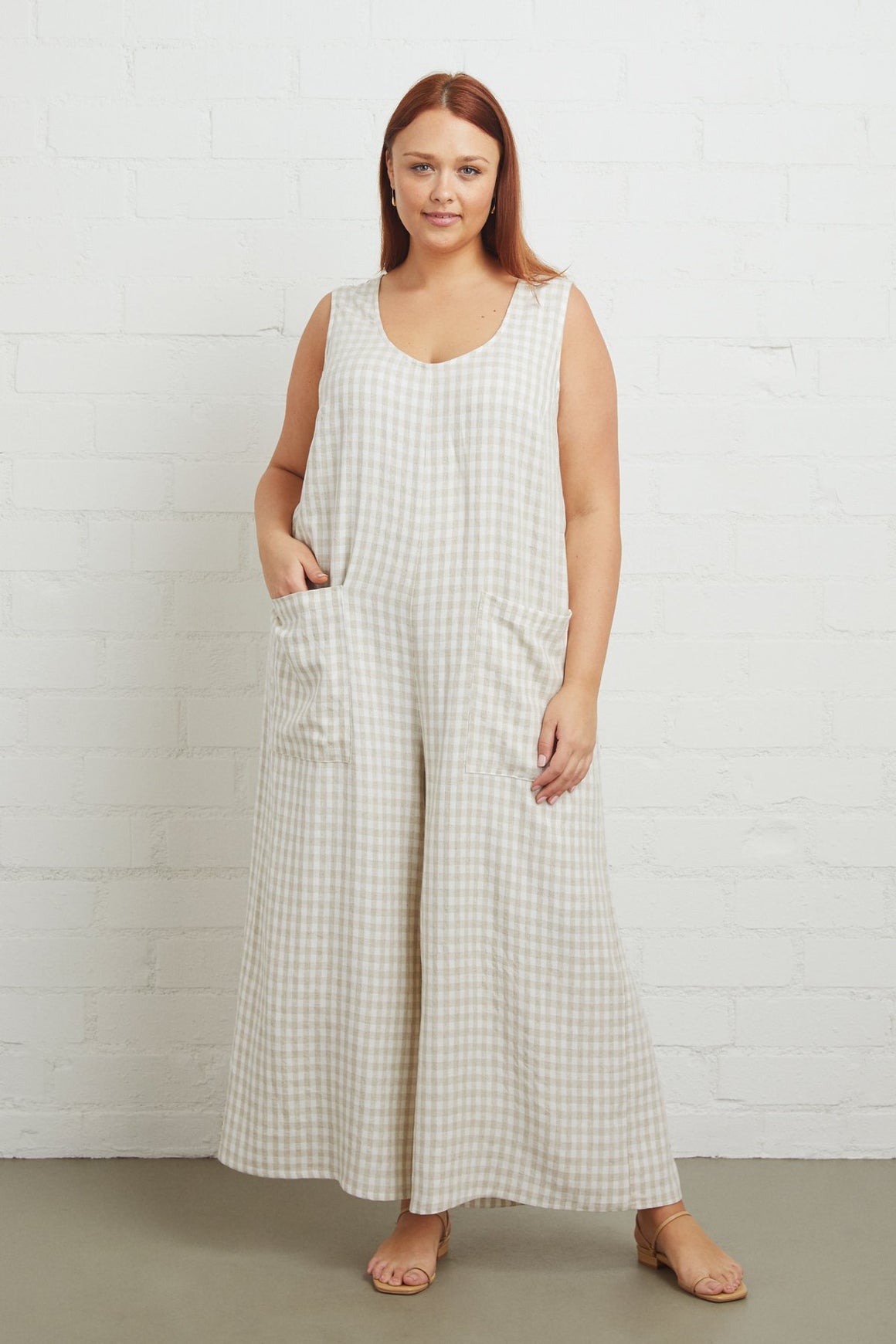 Linen Remy Jumpsuit - Plus Size