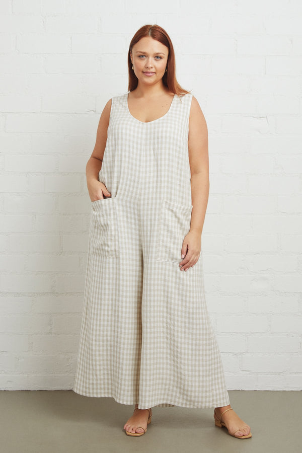 Linen Remy Jumpsuit - Plus Size