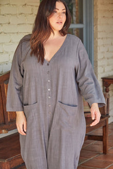 Linen Troy Jumpsuit - Plus Size