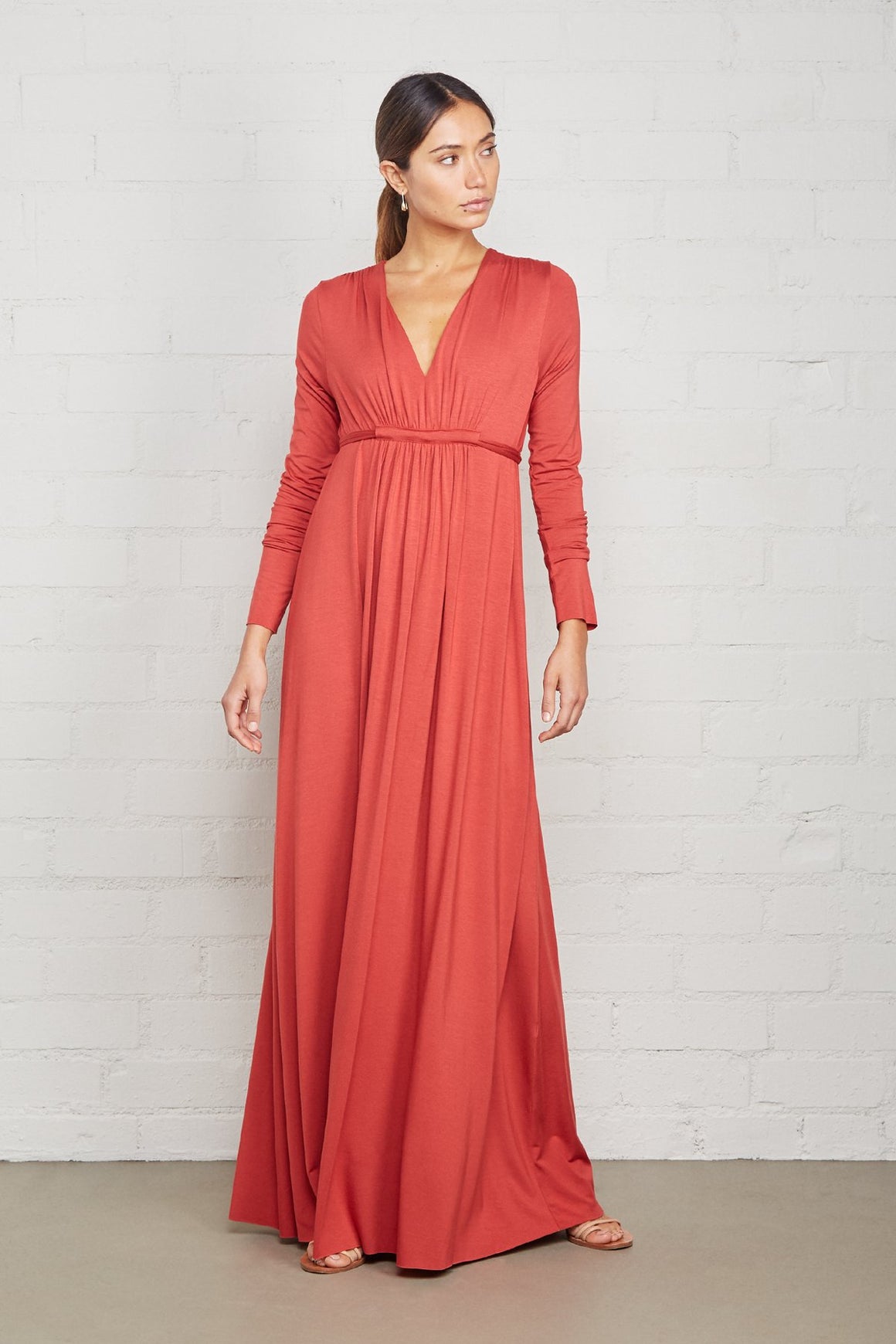 Long Sleeve Full Length Caftan Dress