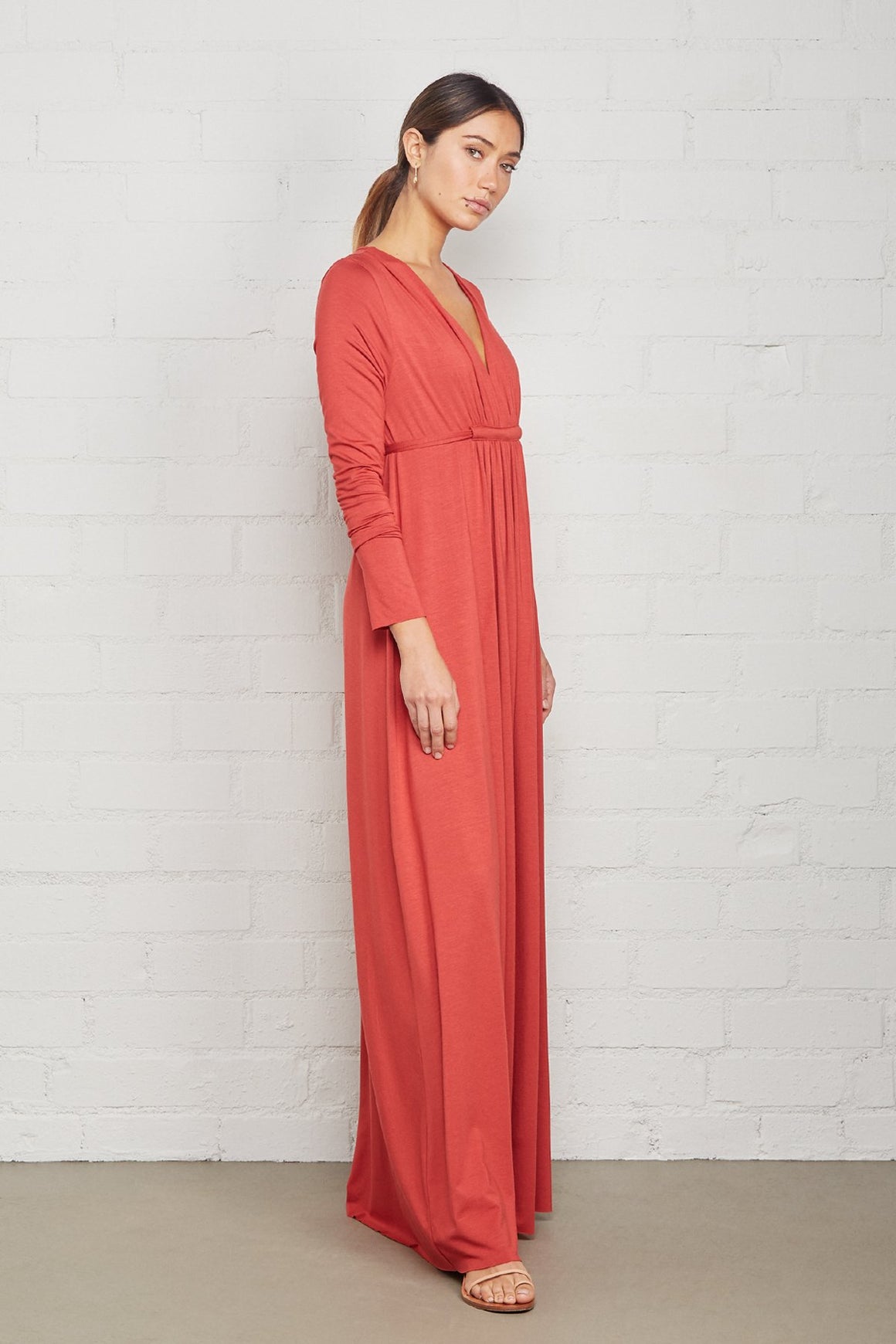 Long Sleeve Full Length Caftan Dress