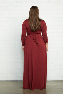 Long Sleeve Full Length Caftan Dress - Plus Size