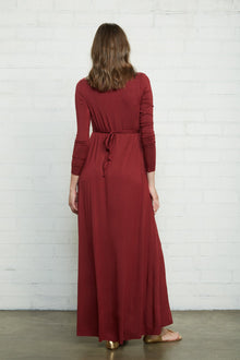 Long Sleeve Full Length Caftan Dress - Maternity