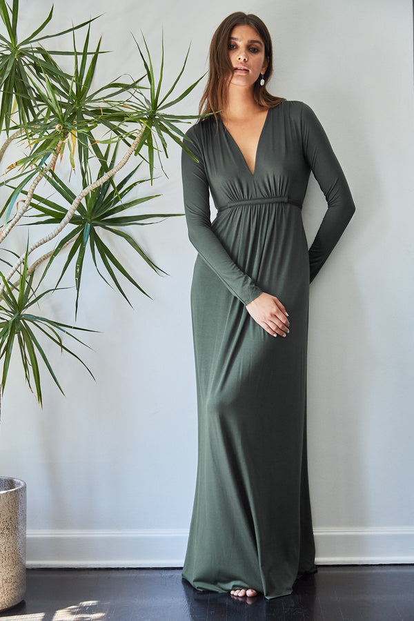 Long Sleeve Full Length Caftan Dress