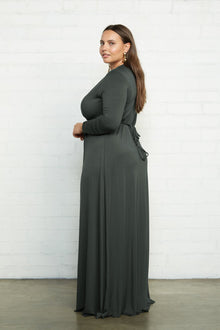 Long Sleeve Full Length Caftan Dress - Plus Size