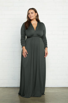 Long Sleeve Full Length Caftan Dress - Plus Size