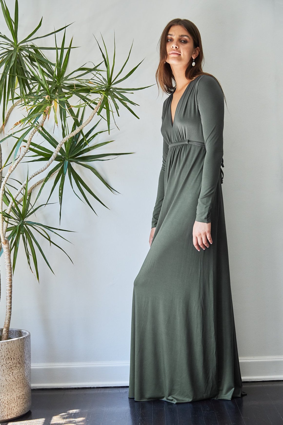 Long Sleeve Full Length Caftan Dress