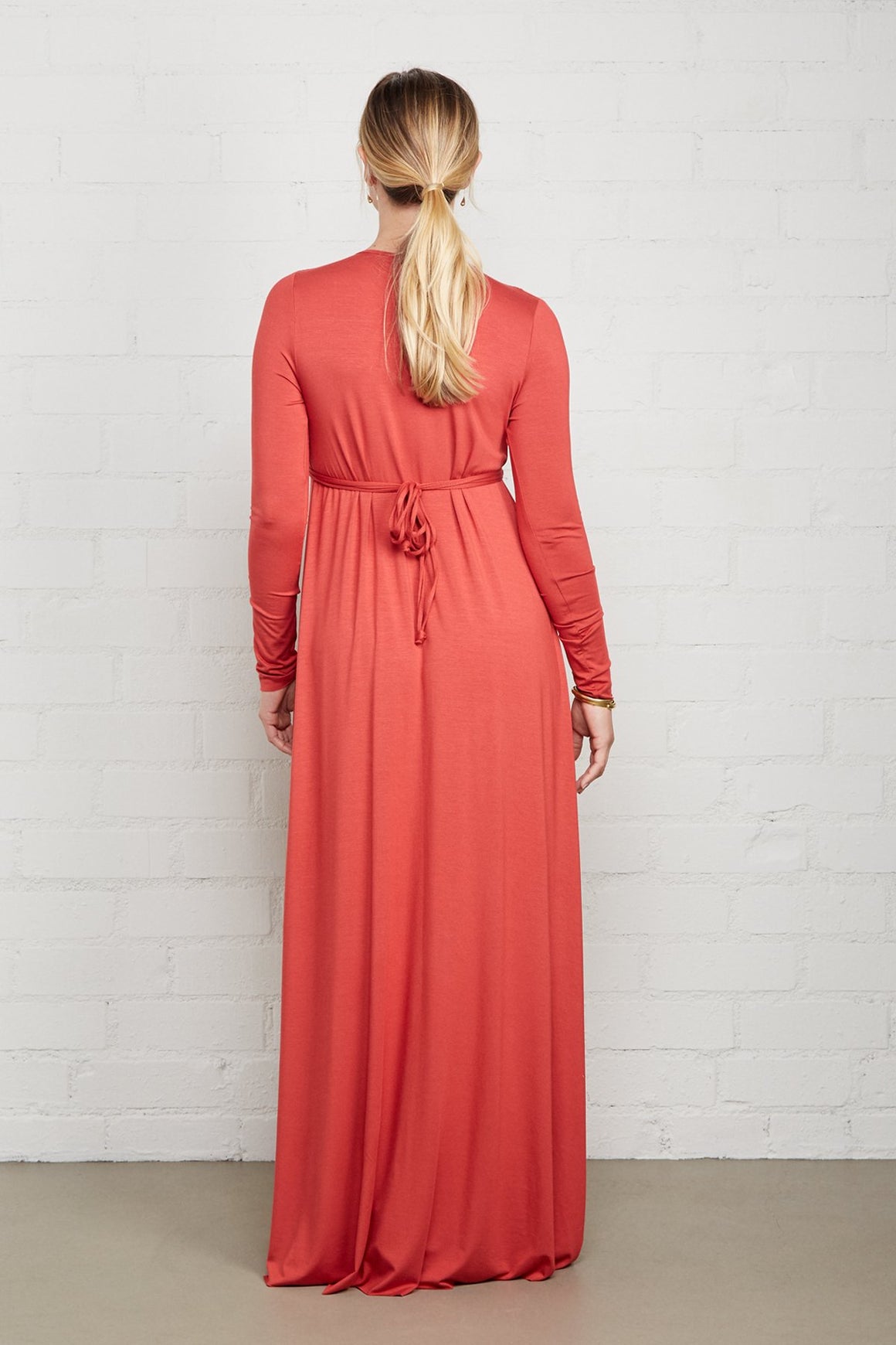 Long Sleeve Full Length Caftan Dress - Maternity