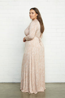 Long Sleeve Full Length Caftan Dress - Plus Size