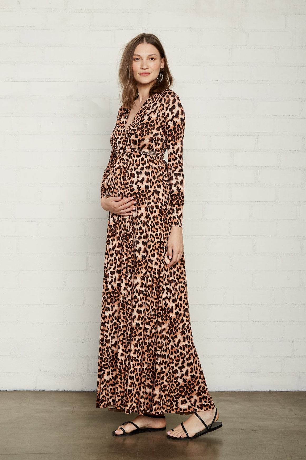 Long Sleeve Full Length Caftan - Maternity