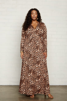 Long Sleeve Full Length Caftan - Plus Size
